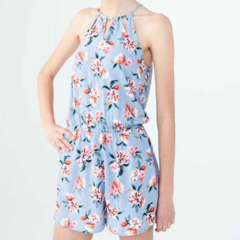 Short floral romper